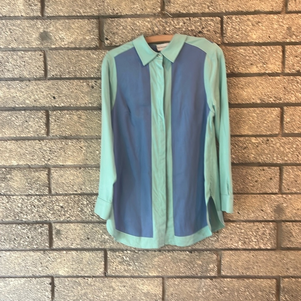 Soft Surroundings 80s rhetro color block shirt